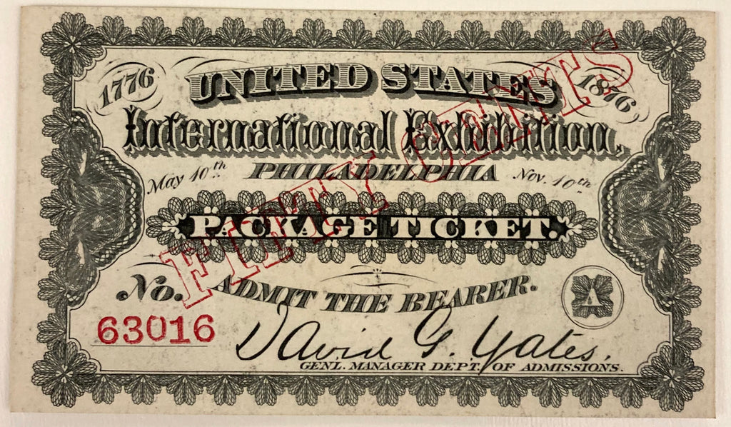 Centennial Exhibition Admission Ticket