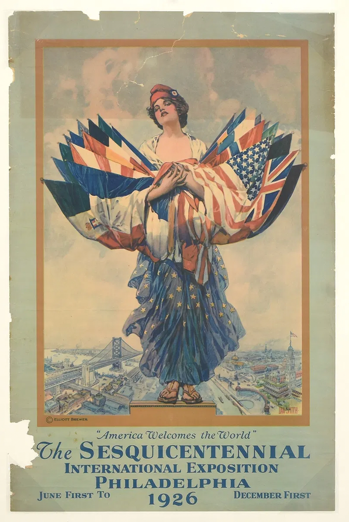 Super-Rare Philadelphia Sesquicentennial Exposition Poster