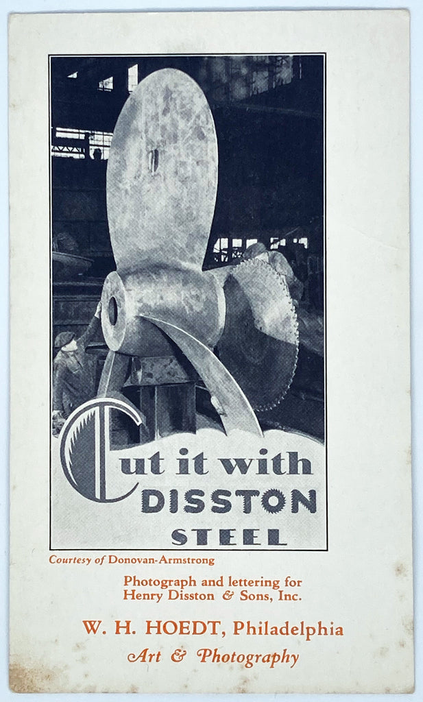 Advertising Card Featuring Disston Steel