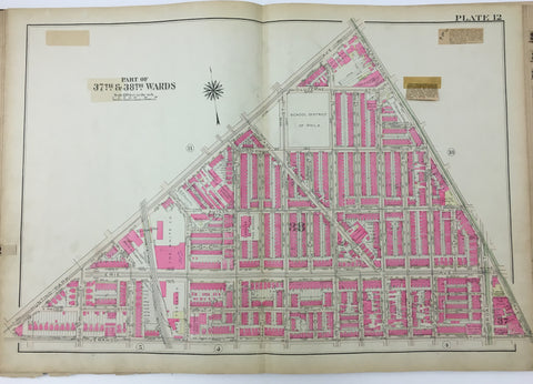 1925 Bromley Atlas - Plate 12 - Tioga: Hunting Park Ave, Simon Gratz High School