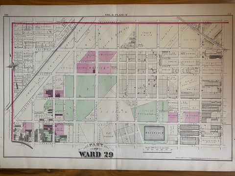 1875 G.M. Hopkins Atlas Plate--Brewerytown