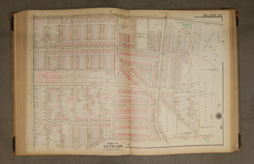 1923 Bromley Atlas - Plate 25 - Logan: Godfrey Ave, Bradford Mills Company Mill