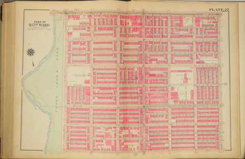 1928 Bromley Atlas - Plate 27 - Cobbs Creek: Walnut Street, Strawbridge & Clothier Athletic Field