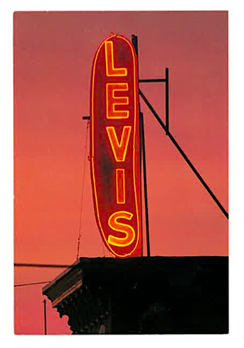 Levis Hot Dogs Postcard