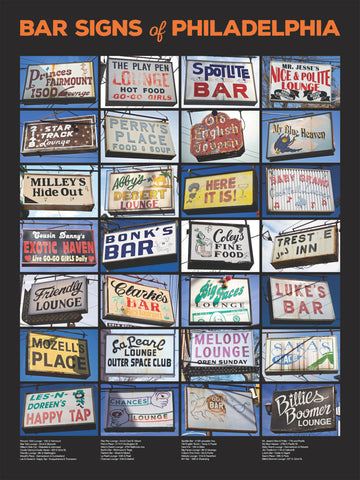 Bar Signs of Philadelphia Poster